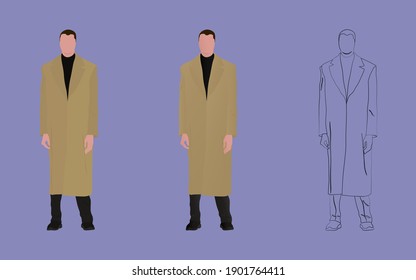 Street fashion vector illustration with different people wearing stylish clothes. Minimalistic drawing style. Stylish clothes for cloth design. Textile print. Fashion print for any purposes