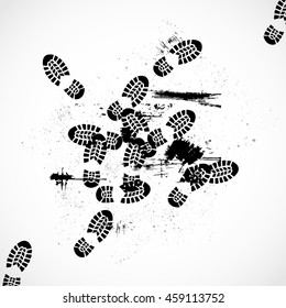 Street fight - footprint vector design