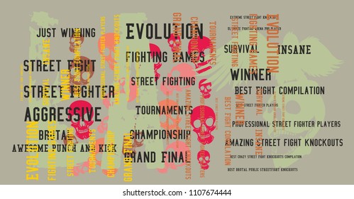 street fighter graphic design vector art