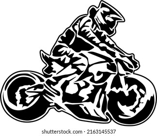 Street Fighter Motorcycle Vector Art Style Stock Vector (Royalty Free ...