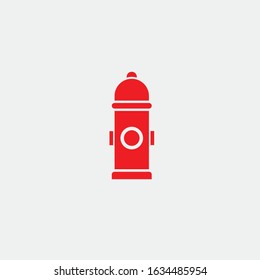 Street fire hydrant line vector icon