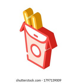 street food bag isometric icon vector. street food bag sign. isolated symbol illustration