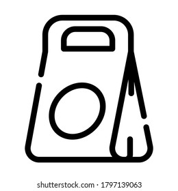 street food bag line icon vector. street food bag sign. isolated contour symbol black illustration