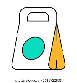 street food bag line icon vector. street food bag sign. isolated symbol illustration