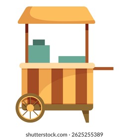 Street food cart is waiting for the next customer to arrive