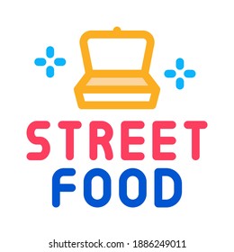 street food container icon vector. street food container sign. color symbol illustration