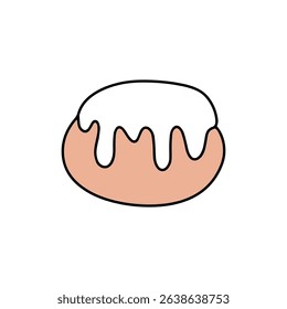 Street food doodles element collection cartoon