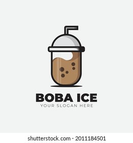 street food drink ice boba brand logo