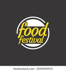 Street food festival logo design template