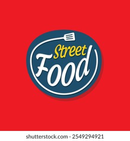 Street food festival logo design template