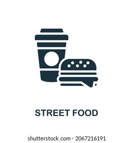 Street Food icon. Monochrome sign from big city life collection. Creative Street Food icon illustration for web design, infographics and more