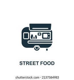 Street Food icon. Monochrome simple icon for templates, web design and infographics