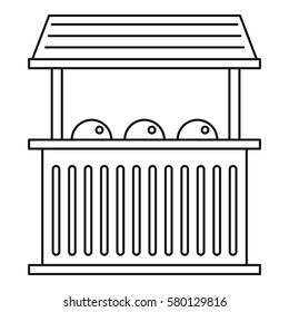 Street food kiosk icon. Outline illustration of street food kiosk vector icon for web