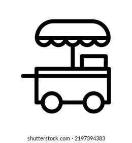 street food line icon illustration vector graphic 