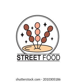 street food logo vector illustration