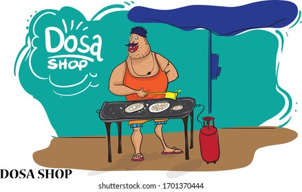 street food making people vector illustration