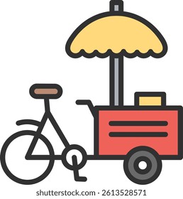 Street Food Outline Filled Style Icon