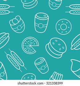 Street food pattern line