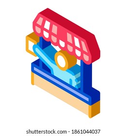 street food seller icon vector. isometric street food seller sign. color isolated symbol illustration