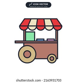 Street Food Stand Icon Symbol Template For Graphic And Web Design Collection Logo Vector Illustration