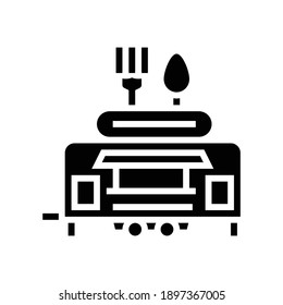 street food trailer glyph icon vector. street food trailer sign. isolated contour symbol black illustration