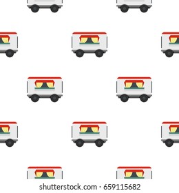 Street food trailer pattern seamless for any design vector illustration