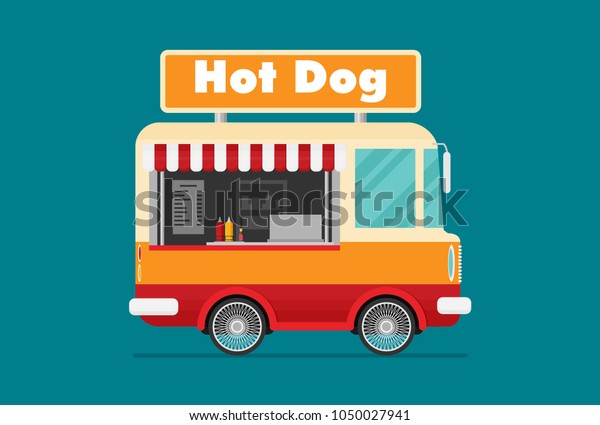 Street food van. Fast food\
delivery. 