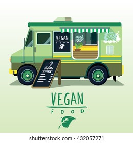 Street Food Van. Fast Food Delivery.vegan Food