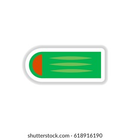 Street food vector flat style sticker