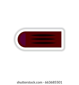 Street food vector flat style sticker
