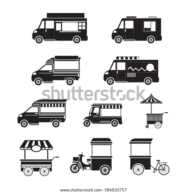 Street Food\
Vehicles, Truck, Van, Pushcart, Mono\
Set