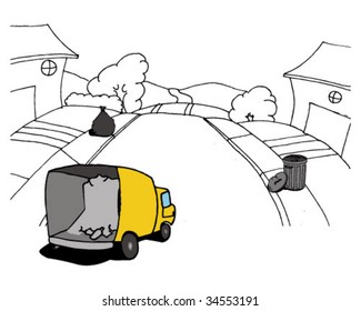 street garbage truck
