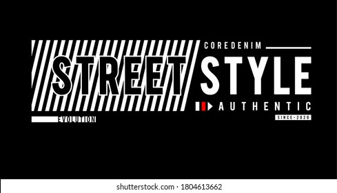 Street Geometric Style Typography Design For Print T Shirt