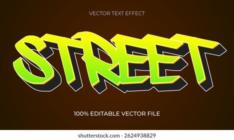 Street graffiti editable text effect style