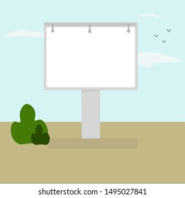 street gray billboard drawn in vector