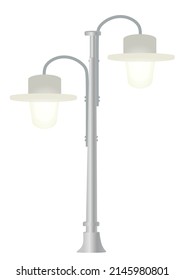 Street ground light.  vector illustration