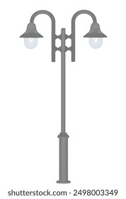 Street ground light.  vector illustration