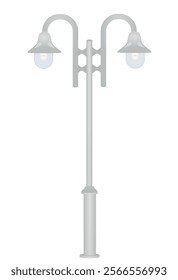 Street ground light.  vector illustration