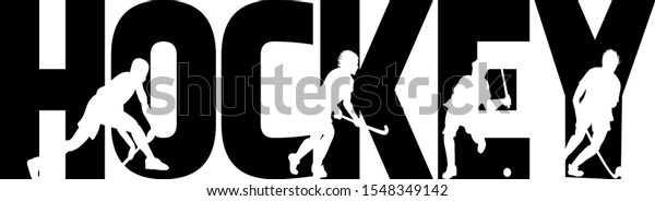 Street Hockey silhouette vector saying.
Hockey player sign
illustration.