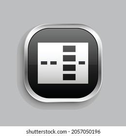 street icon design. Glossy Button style rounded rectangle isolated on gray background.. Vector illustration