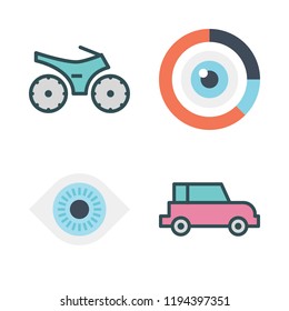 street icon set. vector set about visibility, motorcycle and car icons set.