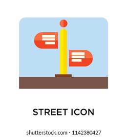 Street icon vector isolated on white background for your web and mobile app design, Street logo concept