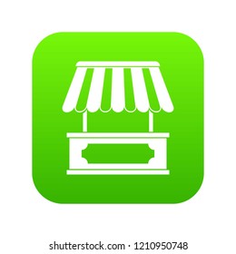 Street kiosk icon digital green for any design isolated on white vector illustration