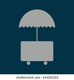 street kiosk icon vector