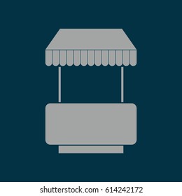 street kiosk icon vector