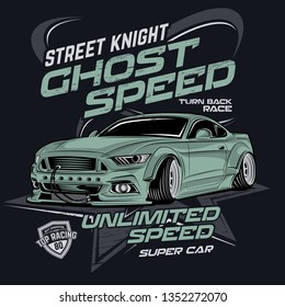 street knight ghost speed, vector car illustration