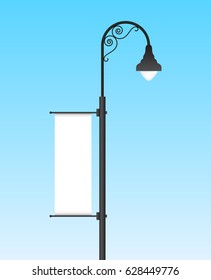 street lamp banner