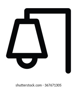 Street Lamp Bold Line Vector Icon