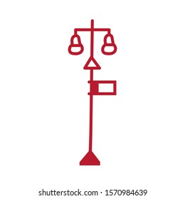 street lamp city fill icon vector illustration design
