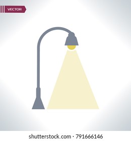 Street lamp. Flat design